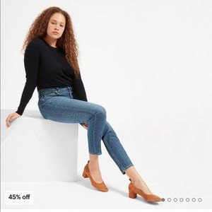 Everlane High-Rise Skinny Jean in Mid Blue